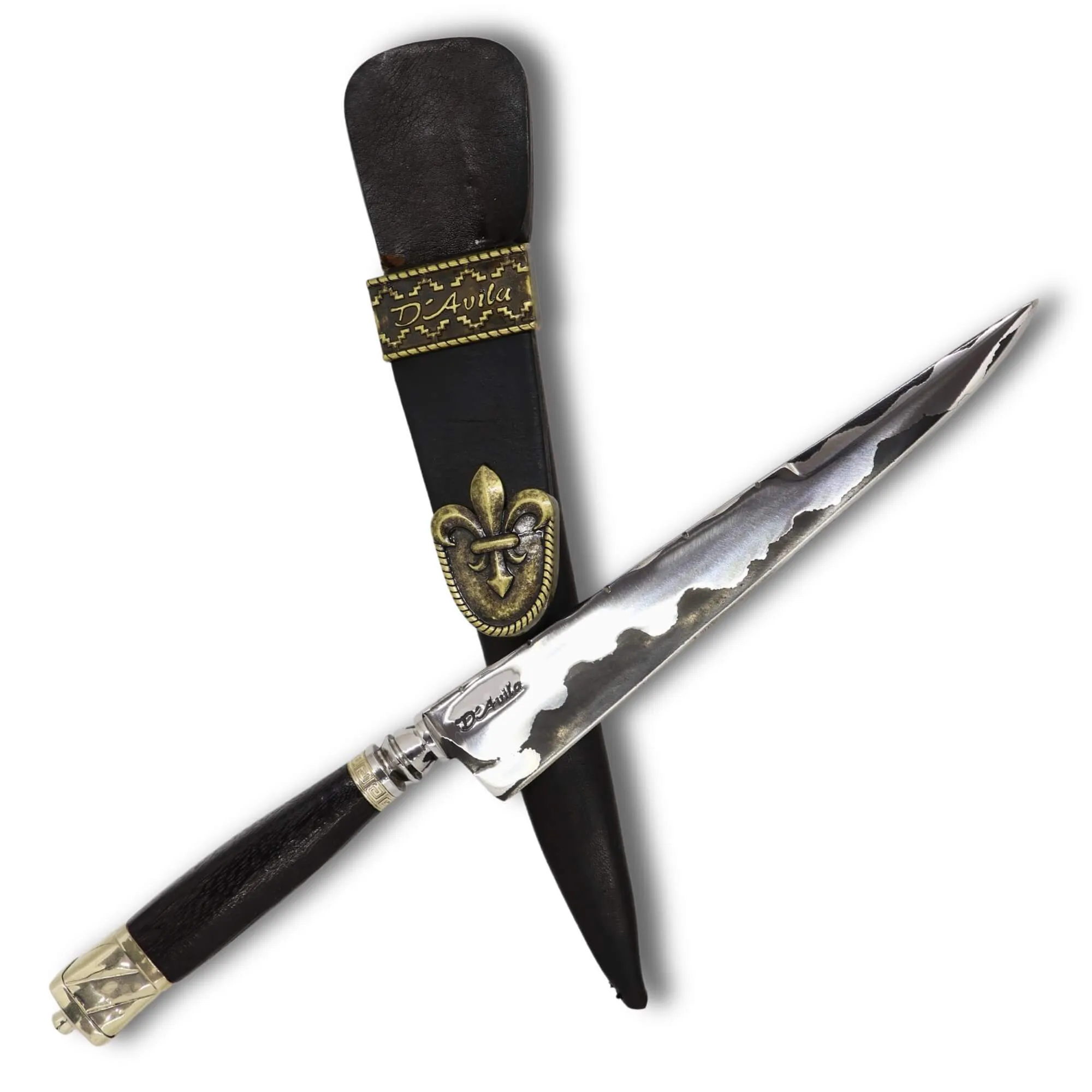 Faca Torneada Especial em Aço San Mai 8", cabo Madeira